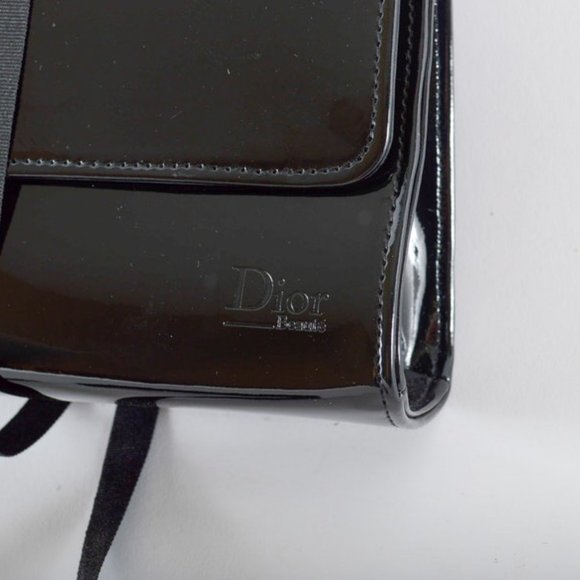 Christian Dior Black Patent Leather Trousse Pouch - Picture 3 of 3
